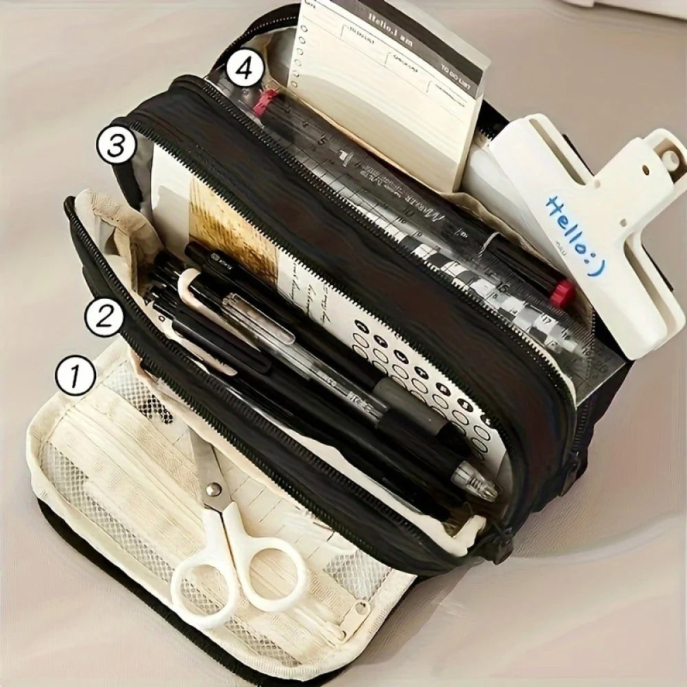 Large Capacity Pencil Case & Pen Pouch – School, Office & Beyond