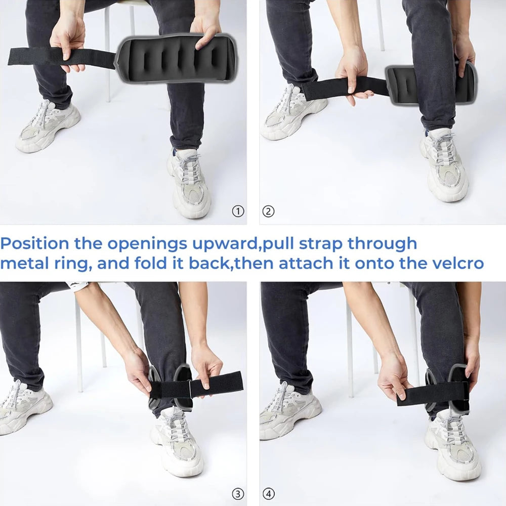 1Pair Adjustable Ankle & Wrist Weights - Neoprene Leg & Arm Weights for Women,Men,Kids - Strength Training for Running,Yoga, Gym