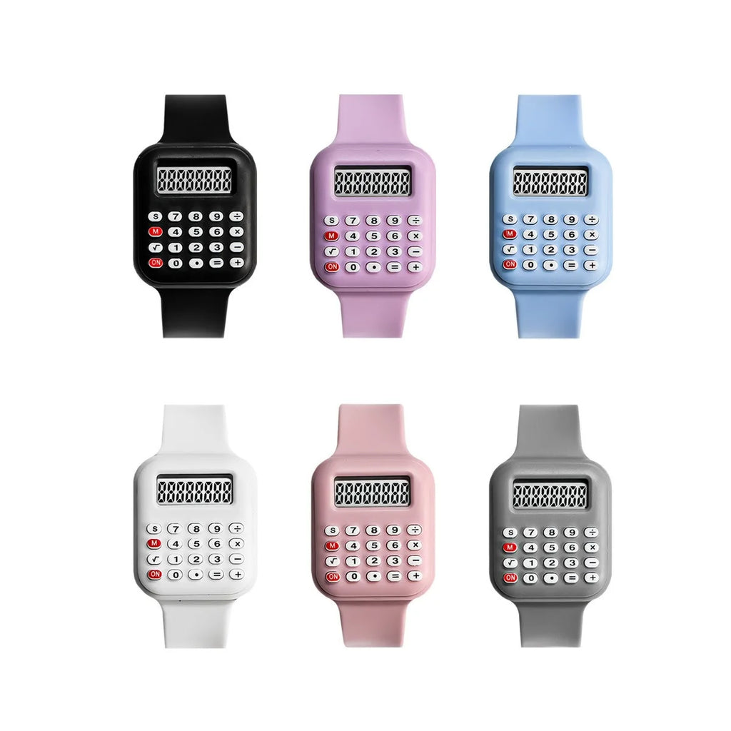 Creative Calculator Watch Cartoon LED Digital Kids Watch Fashion Sports Electronic Watch for Boys Girls Kids Student Gift Clock