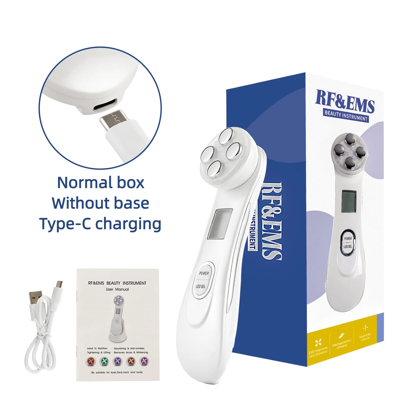 EMS Microcurrent Face Lifting Machine – LED Phototherapy, 6 Modes