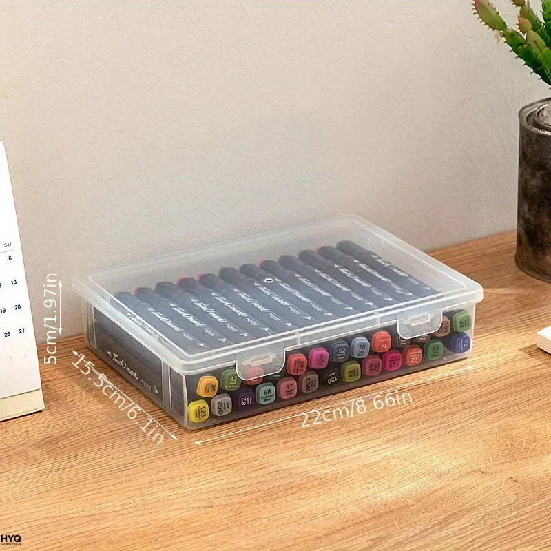 Clear Plastic High-Capacity Pencil Case – S & M Sizes