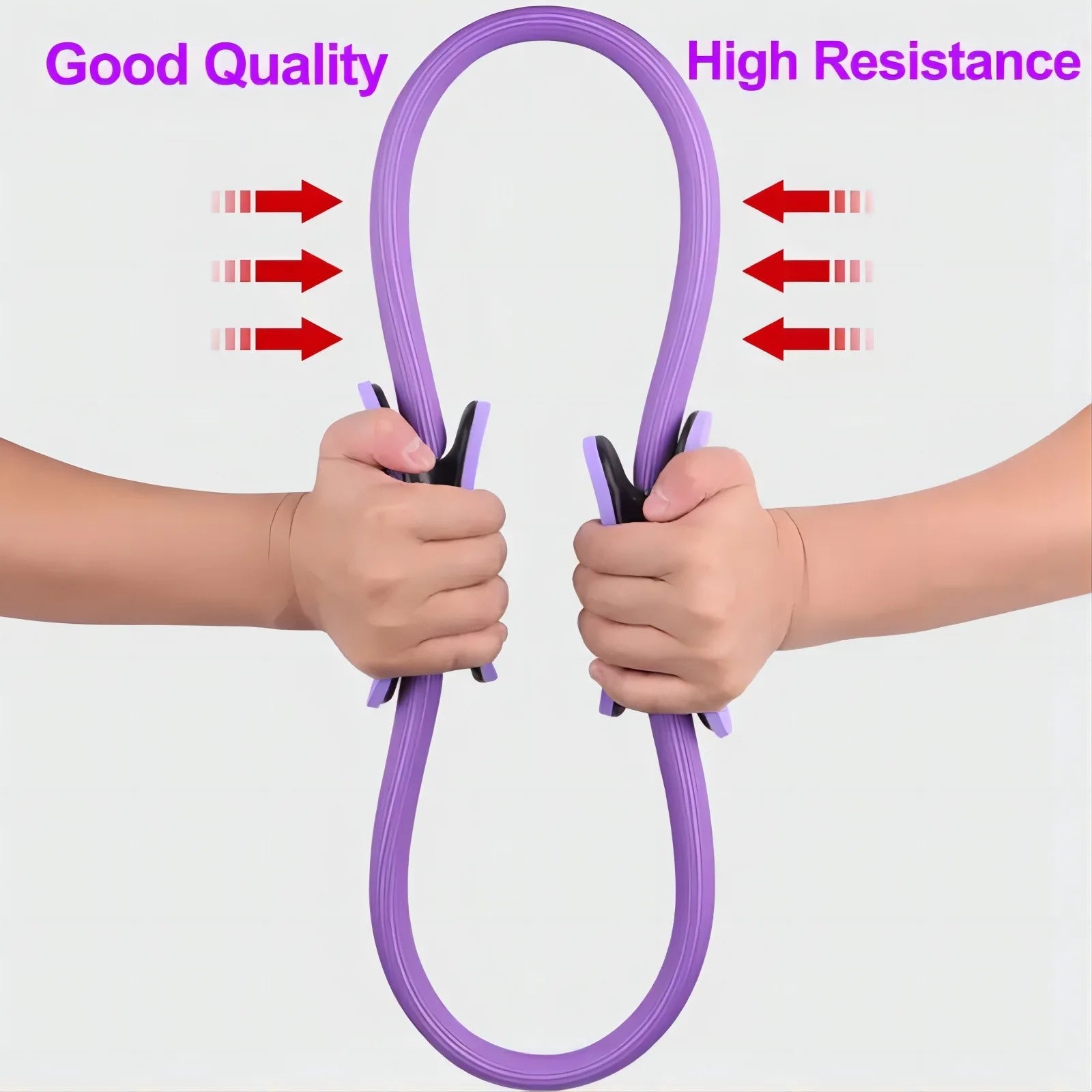 5-Piece Set of Women's and Girls' Yoga Fitness Circular Training Rings, Pilates Elastic Resistance Rings, Fitness Exercise Belts