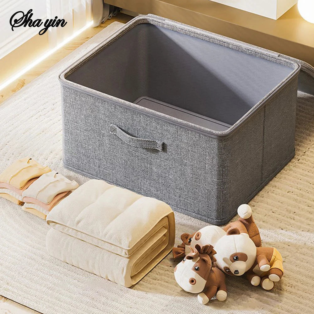 Organizing Portable Box Soft Cover With Zipper Storage Box With Lock, Folding Storage Clothes Box