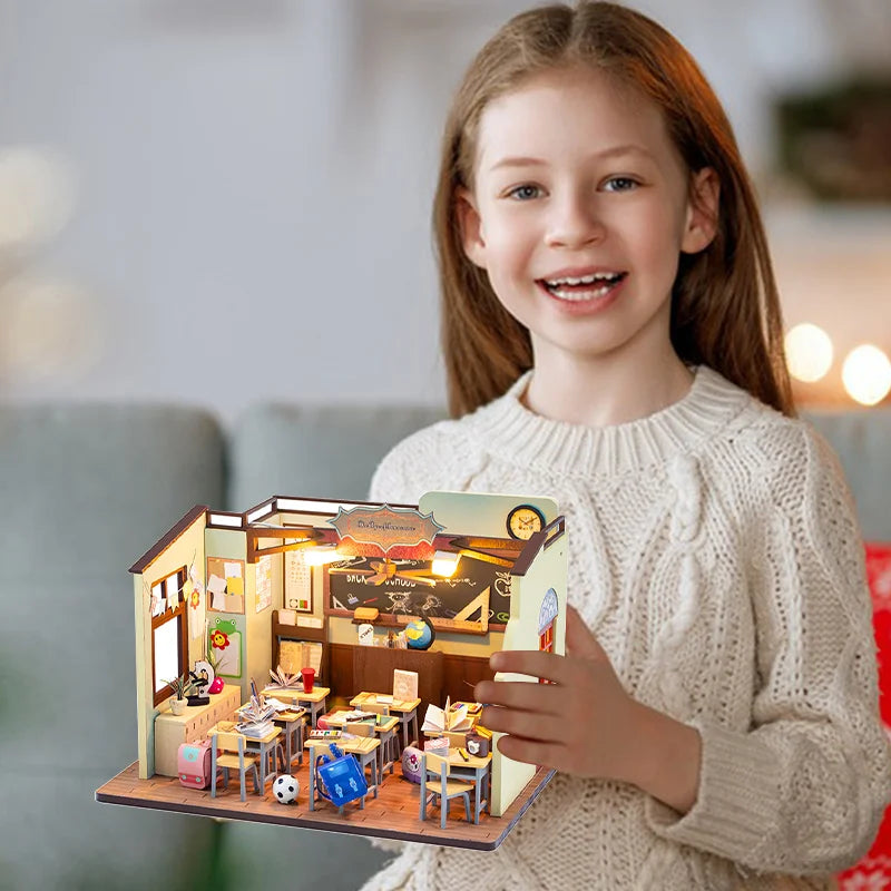 Miniature 3D Wooden Puzzle Dollhouse – 18 Designs