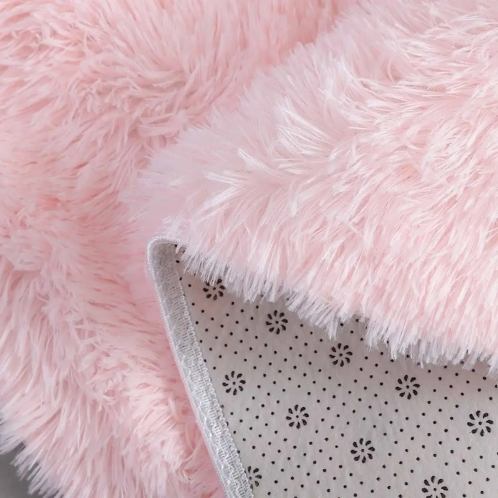 Super Soft Plush Round Rug – Fluffy Pile Floor Mat