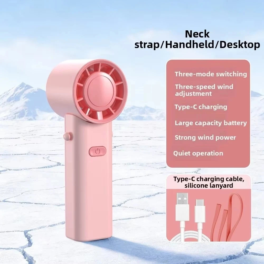Mini Foldable USB Rechargeable Handheld Fan – 4 Colors