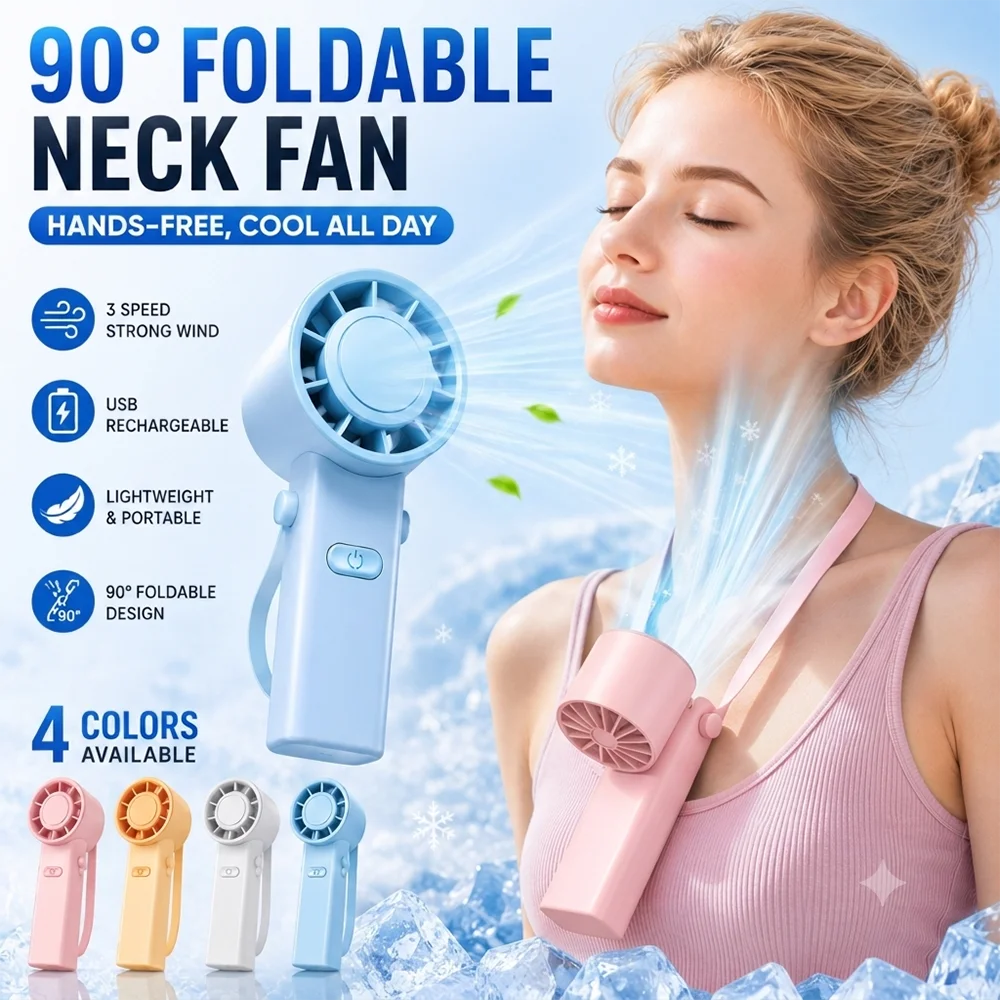 Mini Foldable USB Rechargeable Handheld Fan – 4 Colors