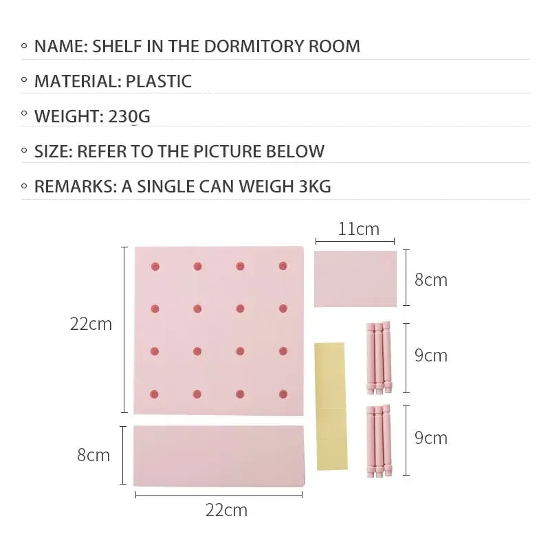 Pegboard Wall Storage Rack – Kitchen & Bedroom Organizer