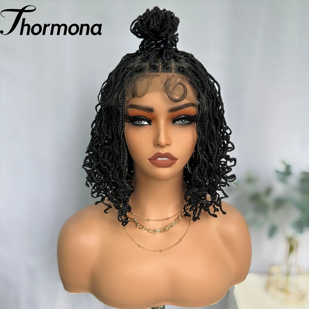 Curly Faux-Loc Lace Front Wig
