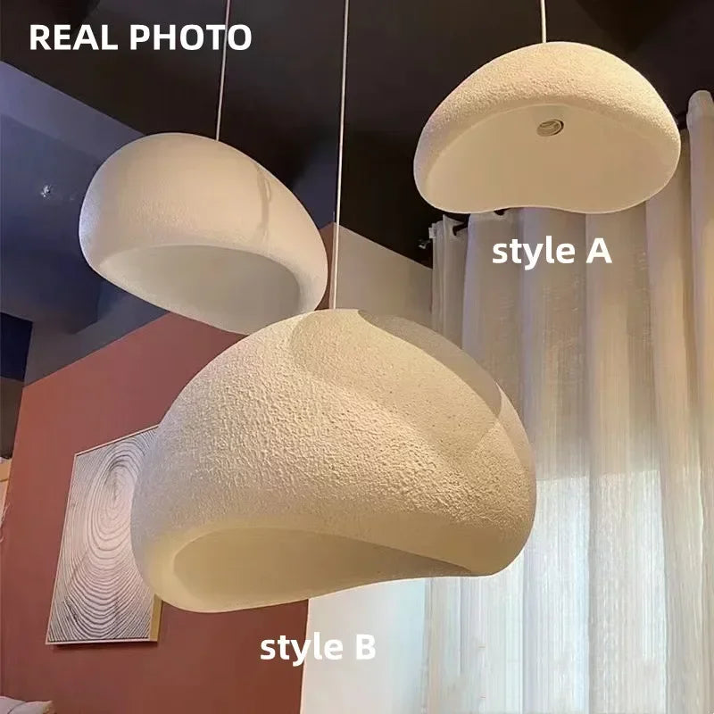 Wabi-Sabi LED Pendant Light – Modern Resin Chandelier for Living & Dining Rooms