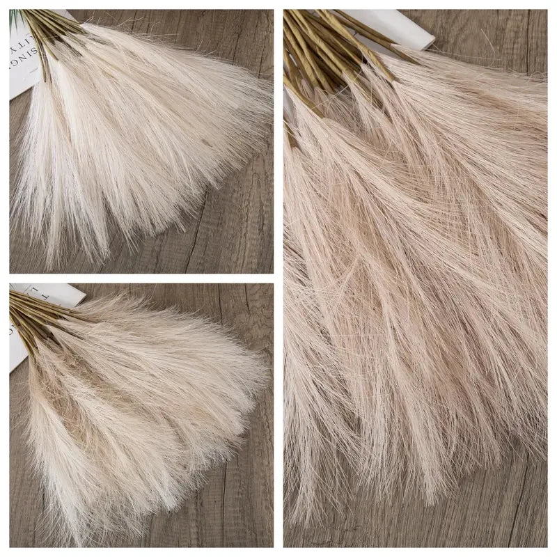 Artificial Pampas Grass for Tall Vases, Rustic Ornament for Home Decor and Wedding Events