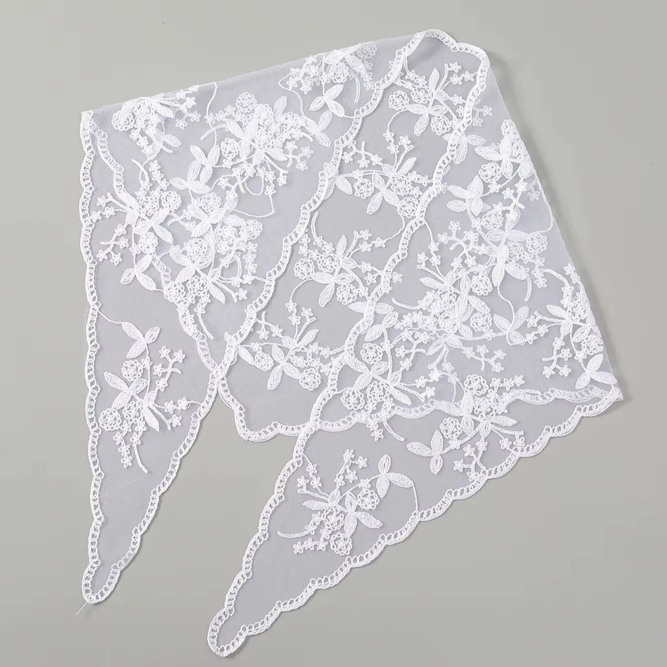 Fashion Ins Lace Hair Scarf Women Retro Triangle Hair Bands Vintage Triangular Headscarf Girls Elegant Headwear Hair Accessories