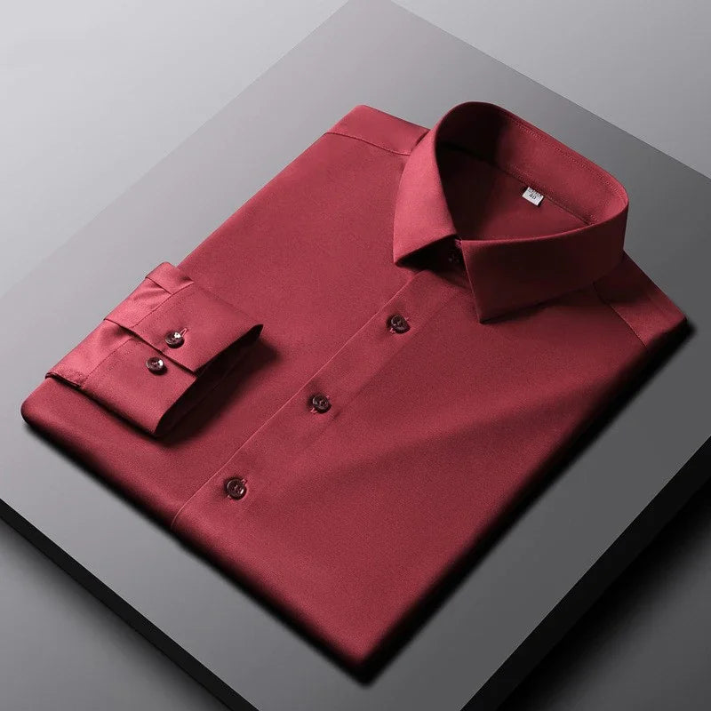 Men's Non-Iron Wrinkle-Resistant Long Sleeve Business Shirt