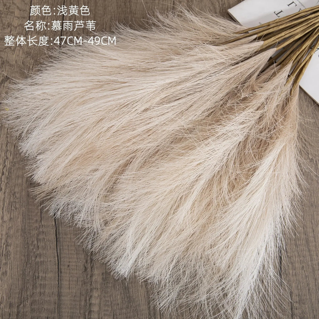 Artificial Pampas Grass for Tall Vases, Rustic Ornament for Home Decor and Wedding Events