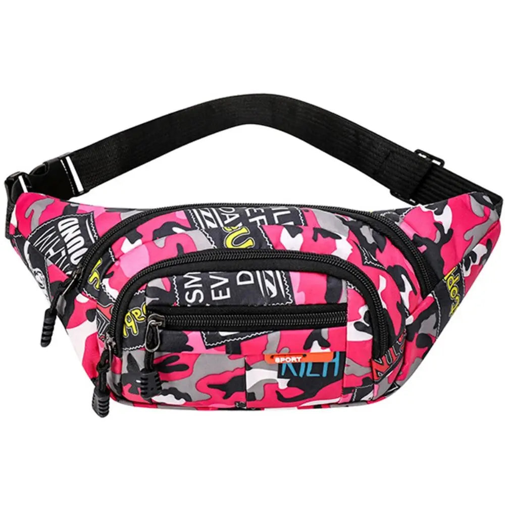 Waterproof Waist Bag Korean-style High-capacity Outdoor Sports Fanny Pouch Canvas Child Banana Bag for Girls Kids Bag