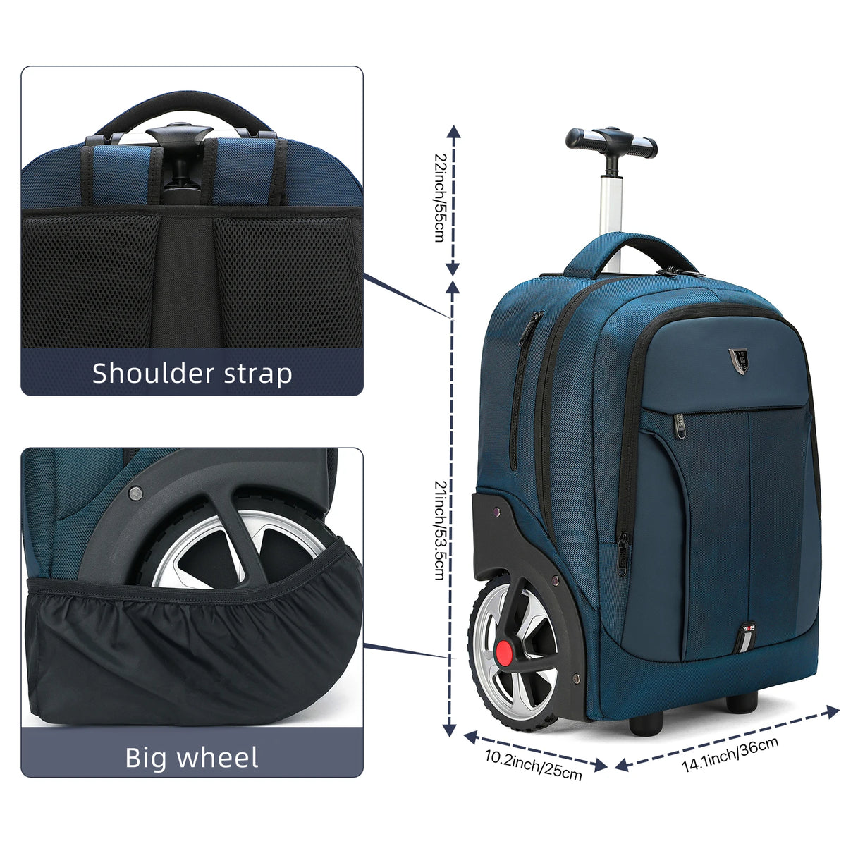 Durable Backpack with Wheels
