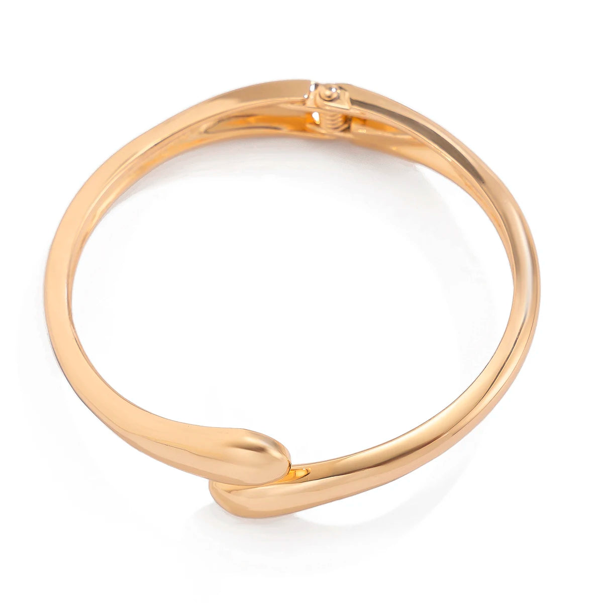 Creative Water Drop Wide Metal Bangle for Women Gold Color Geometric Twisted Bracelets Steampunk Couple Jewelry Gift