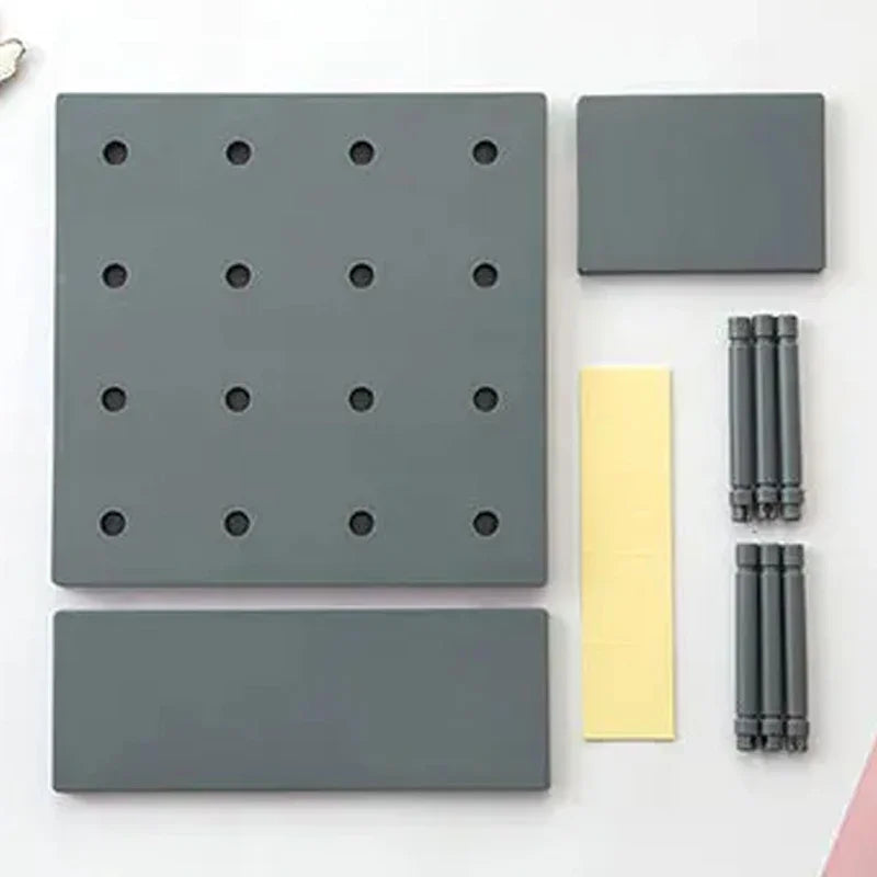 Pegboard Wall Storage Rack – Kitchen & Bedroom Organizer