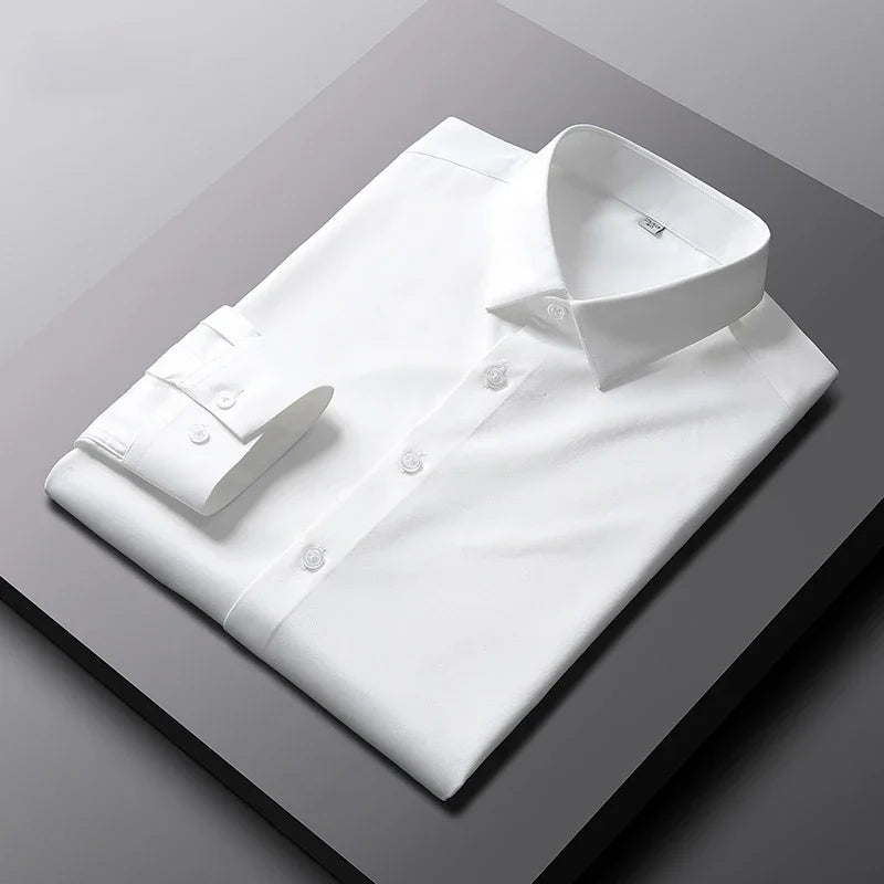 Men's Non-Iron Wrinkle-Resistant Long Sleeve Business Shirt