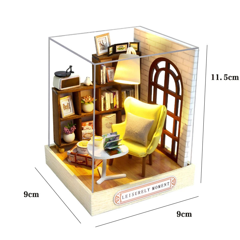 Miniature 3D Wooden Puzzle Dollhouse – 18 Designs