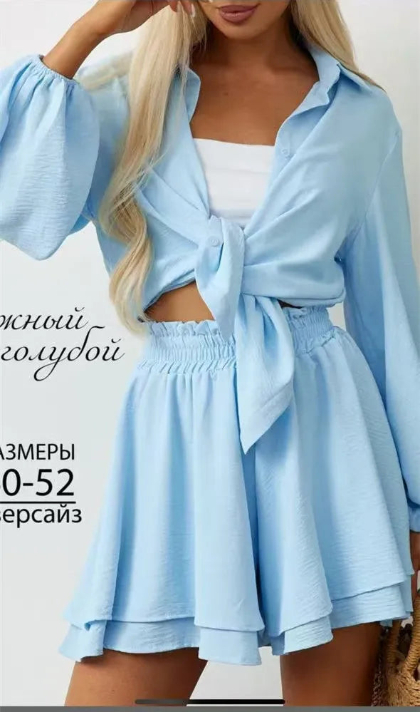 Women's Casual Loose 2-Piece Short Set – Summer Suit
