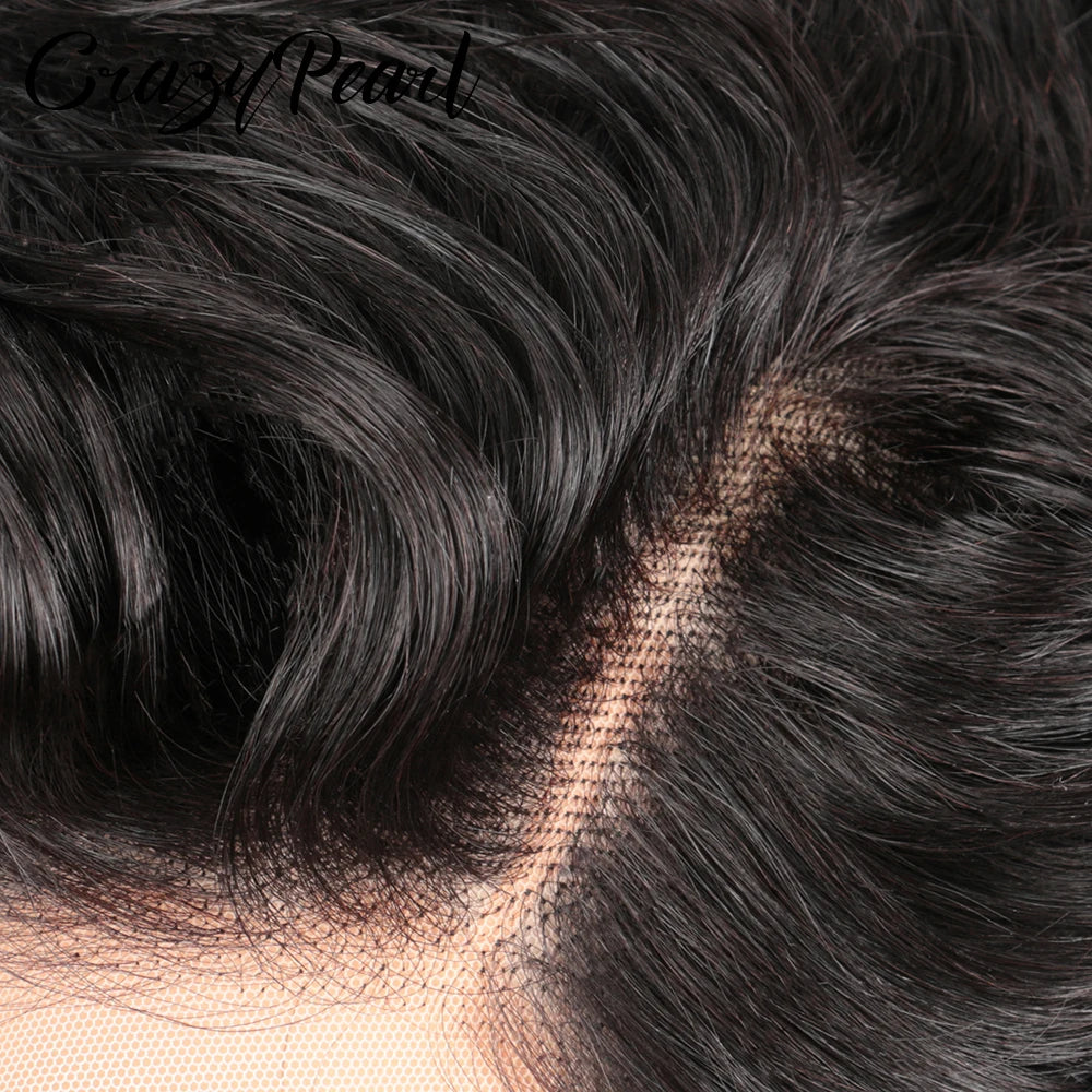 CrazyPearl 13X4 Lace Frontal Wig Pixie Cut Human Hair Short Curly Black Brazilian Remy Hair Natural Hairline for Black Women
