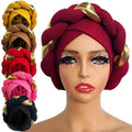 Elegant Turban Cap Women Headwrap Bonnet African Lady Head Wraps Muslim Turbans Hat Evening Party Autogele Headwear