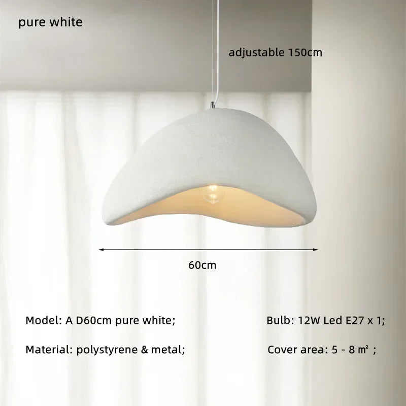 Wabi-Sabi LED Pendant Light – Modern Resin Chandelier for Living & Dining Rooms