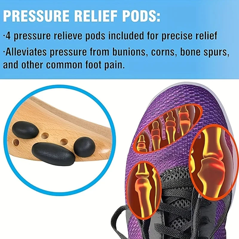 1Pc Shoe Stretcher Women and Men's Shoe Widener  Wooden Expander for Wide Feet, Bunions or Calluses Wooden Shoe Stretcher