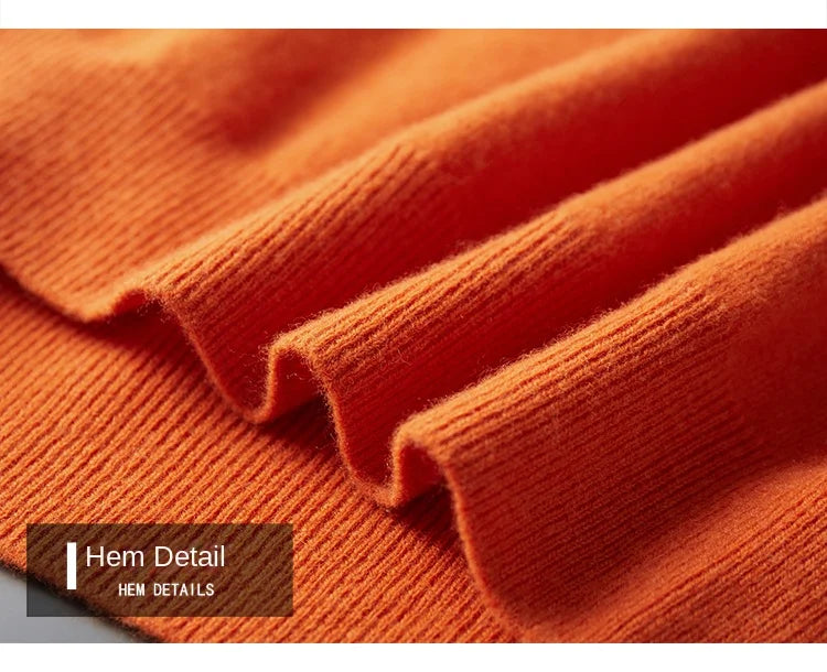2025 Cashmere Sweater O-neck Pullovers Men's Loose Oversized M-3XL Knitted Bottom Shirt Autumn Winter New Korean Casual Men Top