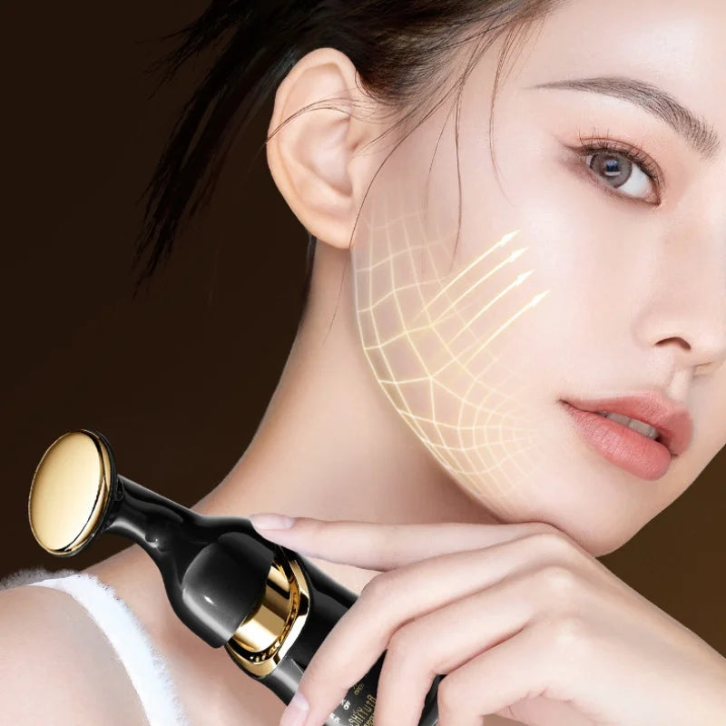 Microcurrent Face & Neck Lifting Massager – LED Vibration
