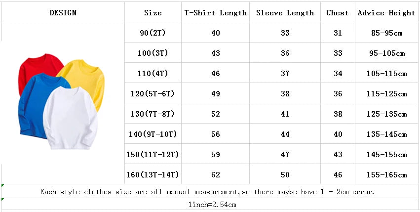 Kids' Cotton Long-Sleeve Tee – Unisex Everyday Essential