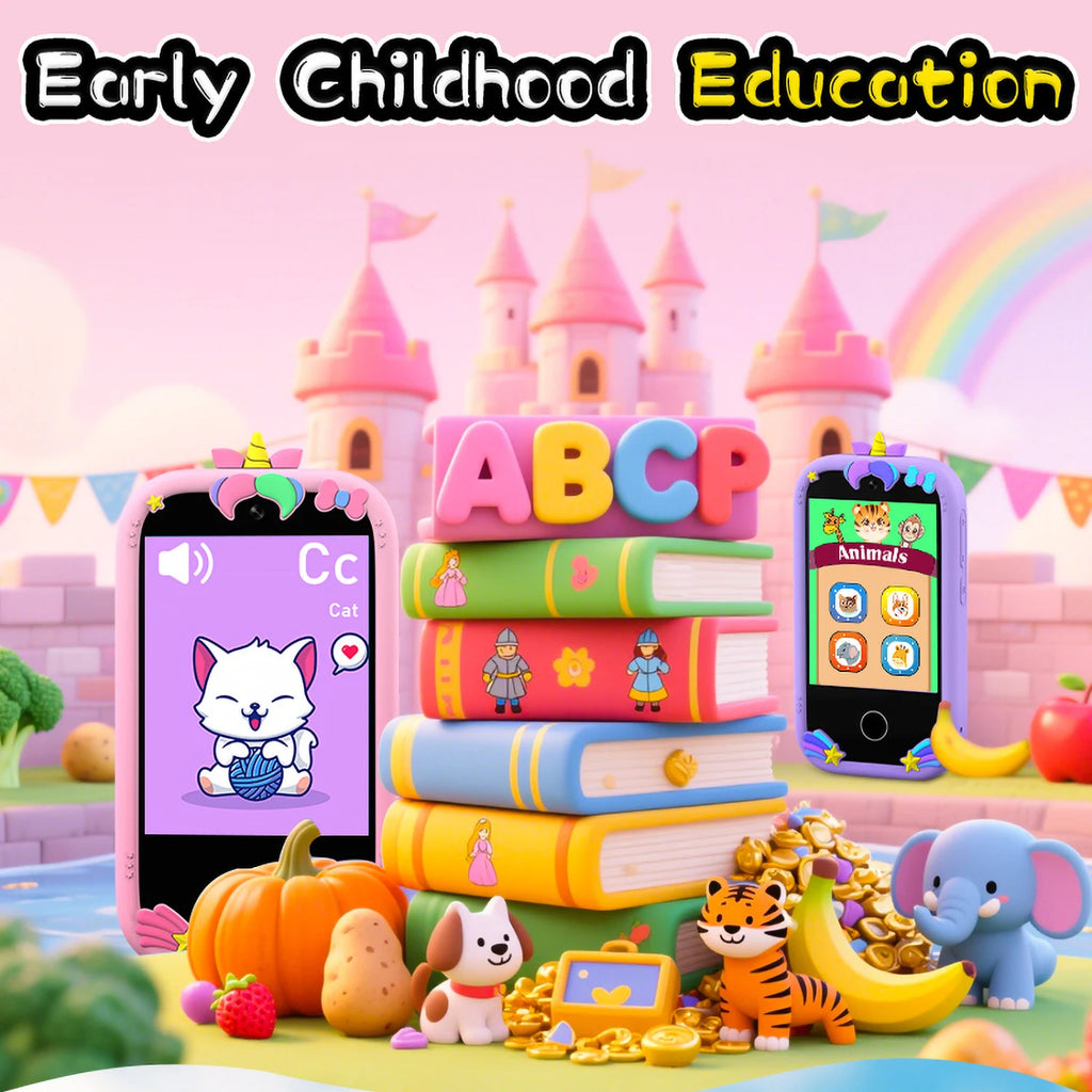 Upgrade Kid Smart Phone Toy 2.8 Inch Touch Video recording Music Player 16 Games Baby Phone for Children Brithday Gifts