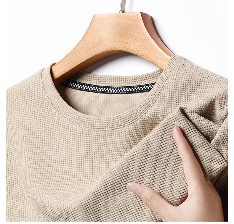 Men's Waffle Knit Short-Sleeve Tee – 7 Colors, S–4XL