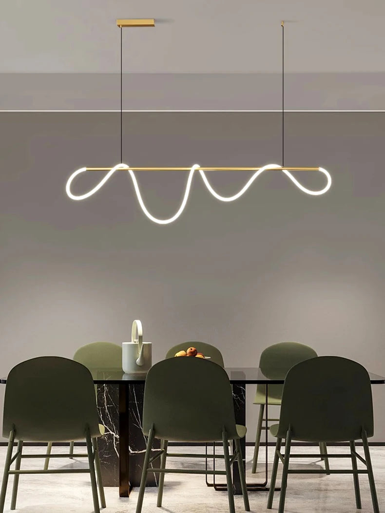 Nordic Line Chandelier – Dining Room Pendant Light