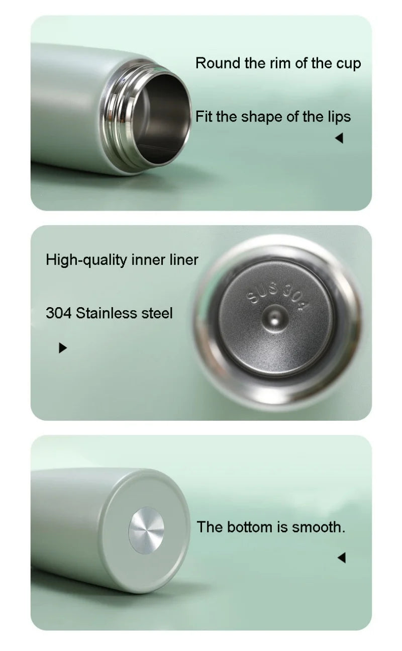 New Style Mini Thermos Cup Creative Wood Grain Cover Portable Vacuum Stainless Steel Water Cup Student High Value Pocket Cup