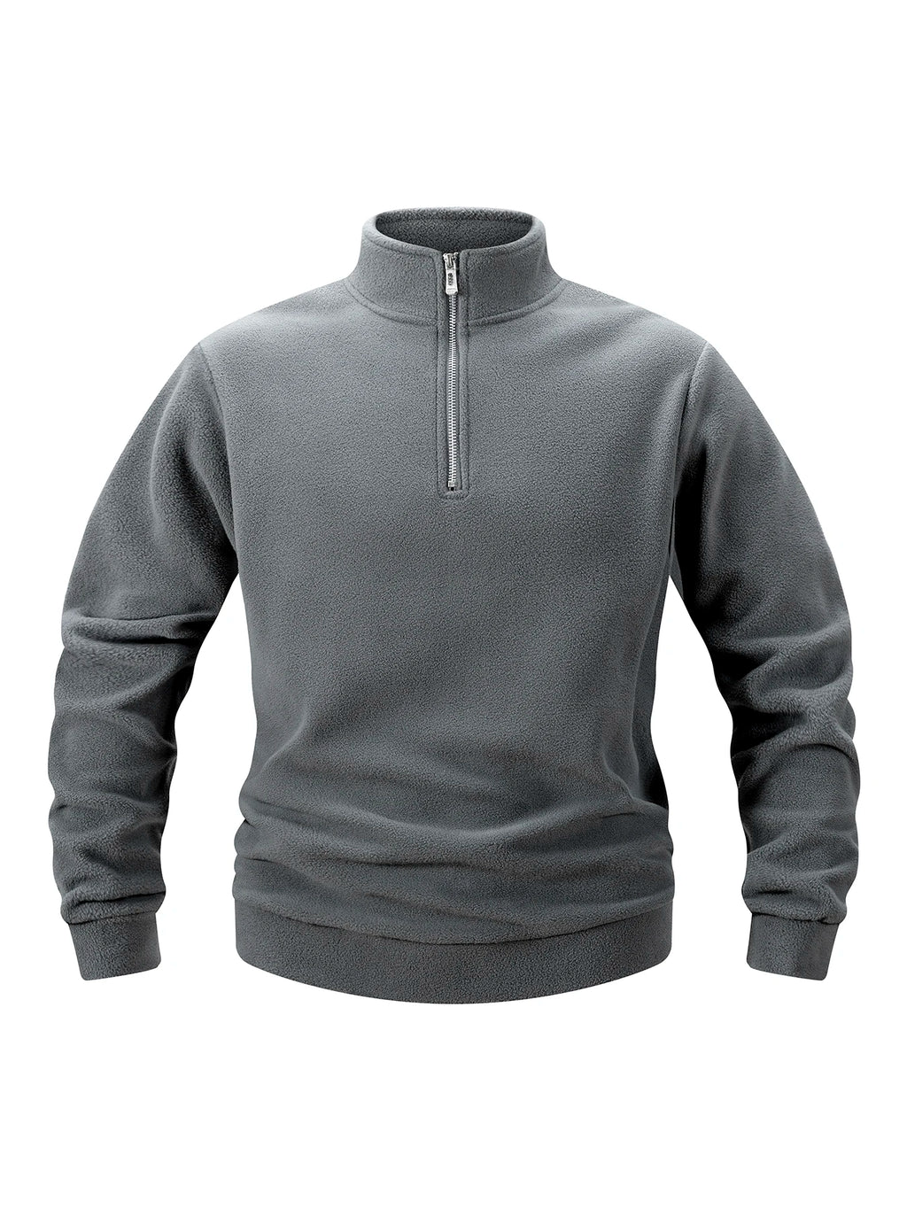 Men's Quarter-Zip Fleece Sweatshirt – Stand Collar Pullover