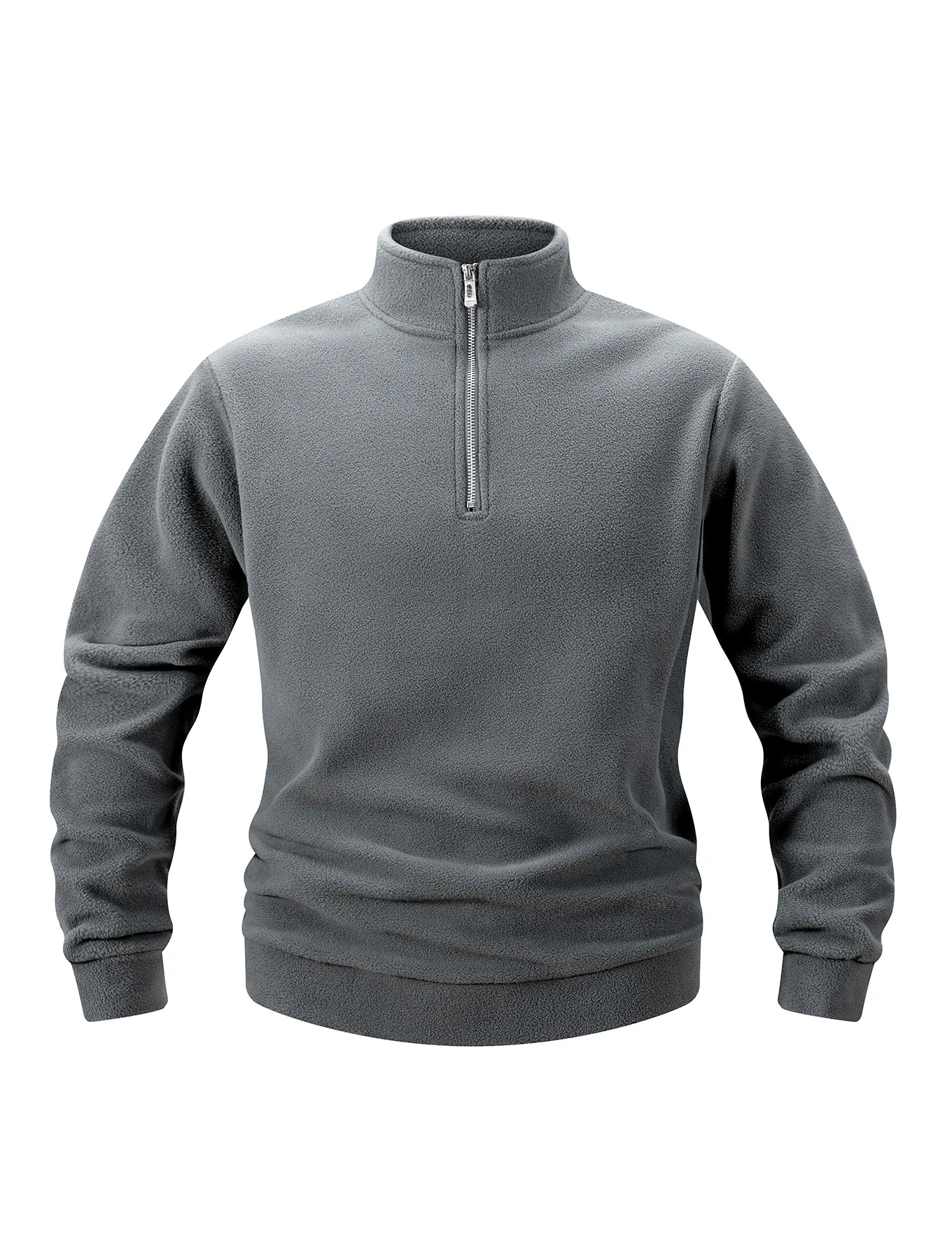 Men's Quarter-Zip Fleece Sweatshirt – Stand Collar Pullover