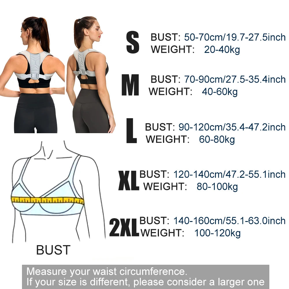 1pcs Back Posture Corrector Neck Brace Training Equipment Home Office Man Woman Postura Shoulder Support Correction Belt