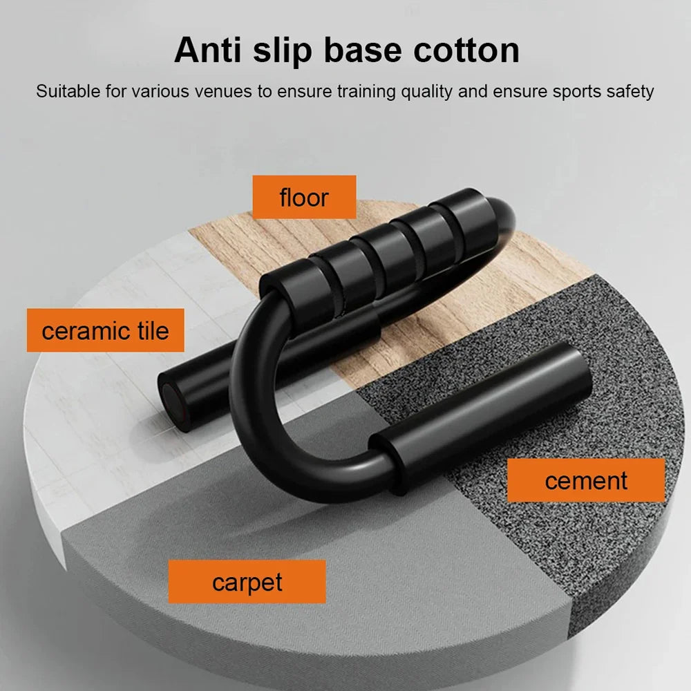 1pair S Shape Floor Chest Workout Equipment Foam Handles Chest Fitness Equipment Anti Slip Home Fitness Chest Training Equipment