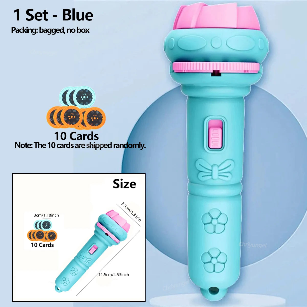 Chriyungel Kids Cartoon Projection Science Toy Flashlight