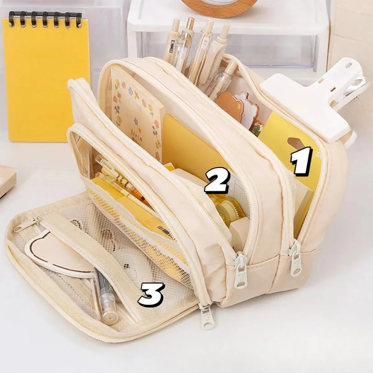 Large Capacity Pencil Case & Pen Pouch – School, Office & Beyond