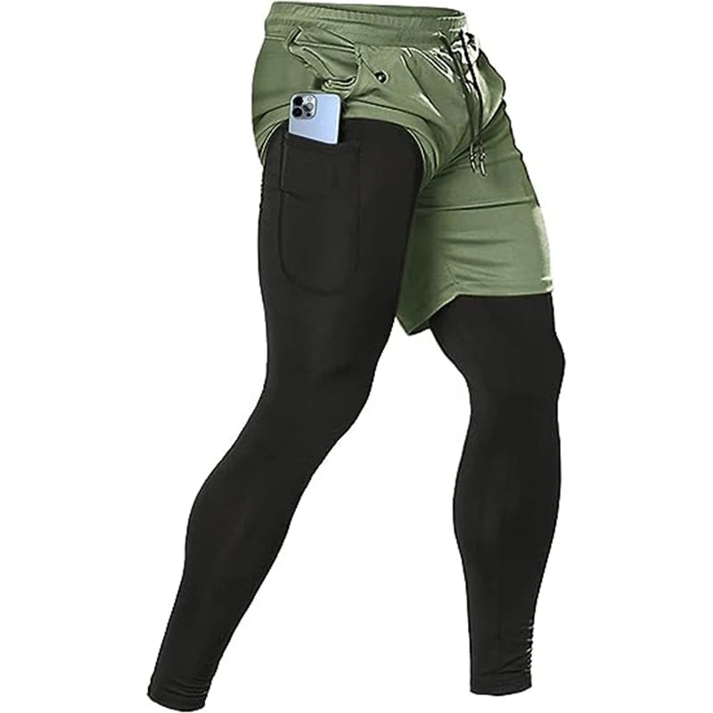 Men's 2-in-1 Sport Training Pants – Gym & Jogging Trousers