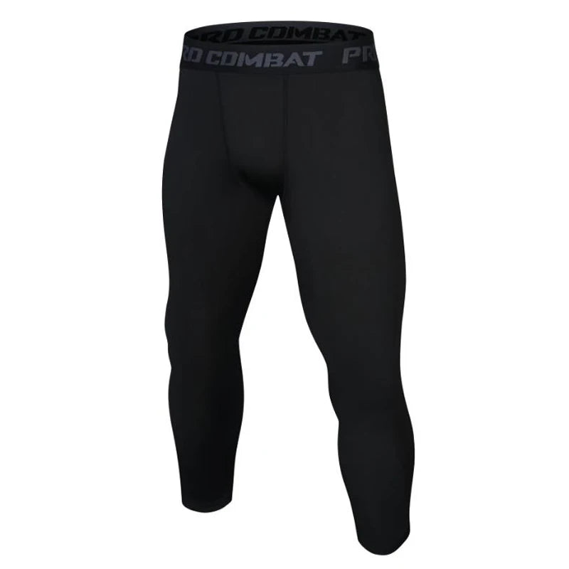 Men's Sports Leggings, Bottoming Shorts, Quick-drying Stretch Fitness, Running, Track and Field, Basketball Training, Compressio