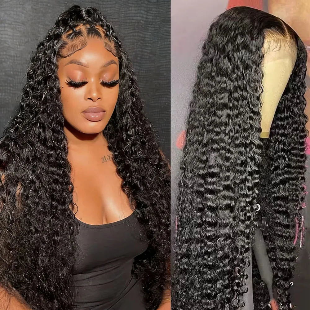 HD Transparent Jerry Curly Lace Front Human Hair Wig
