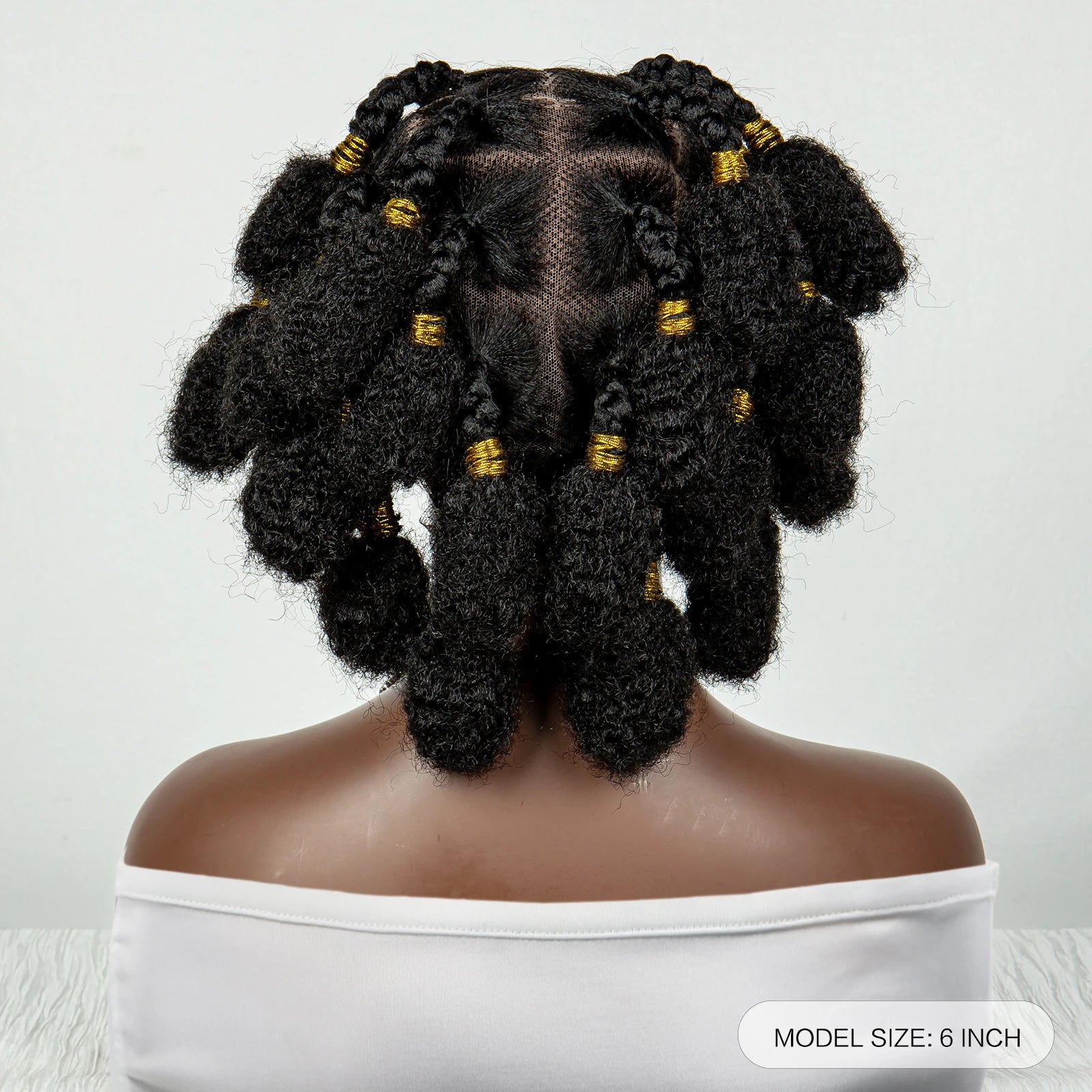 Synthetic Handmade Bantu Braided Wigs Full Lace Knotless Braided Lace Wig Short Braiding Hair Wig with Baby Hair for Black Women