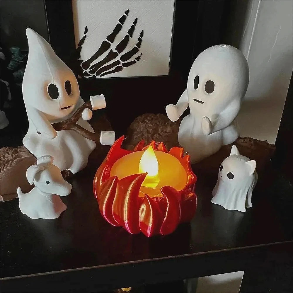 Halloween Ghost Campfire Outdoor Decor Set