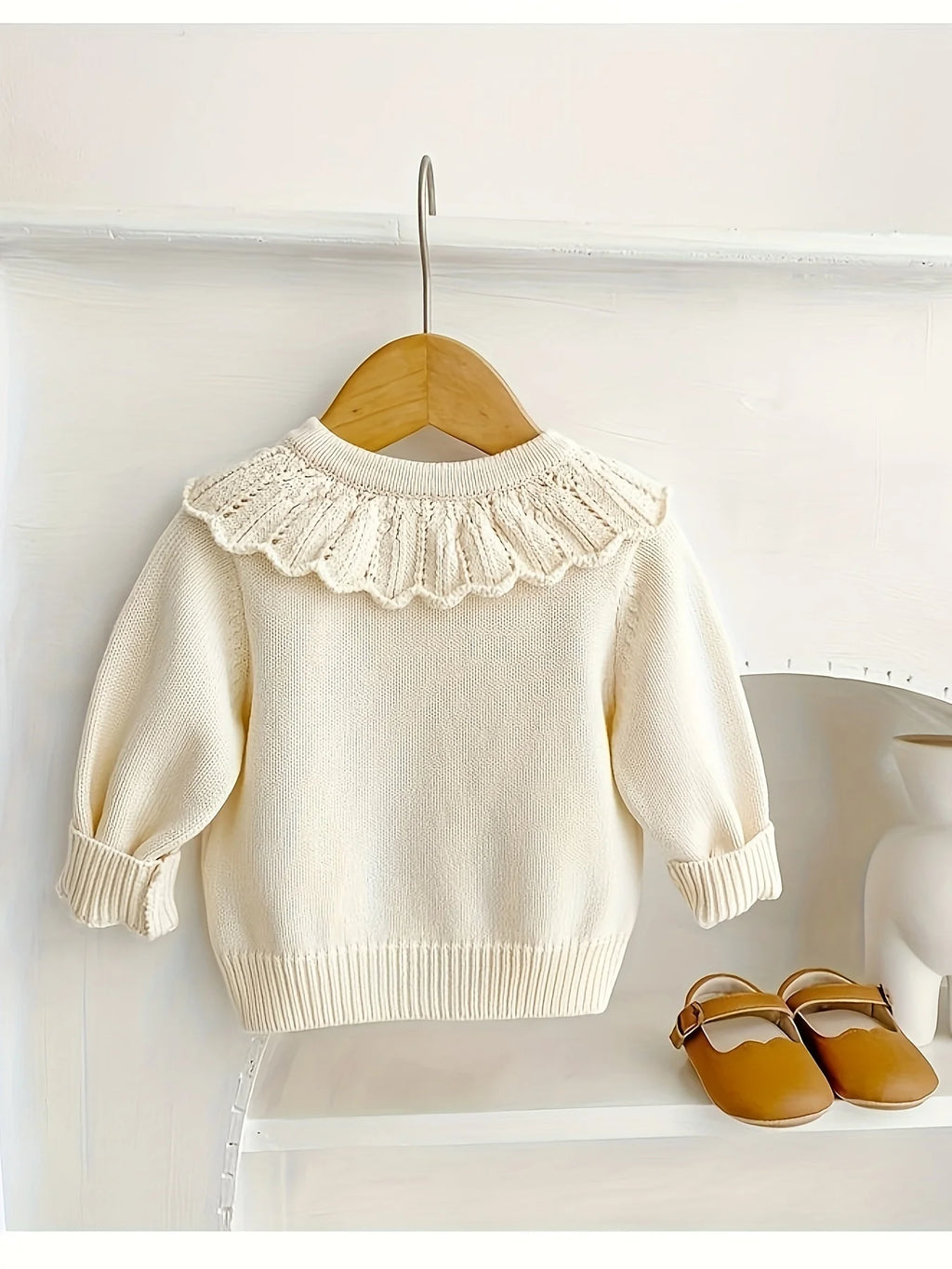 Autumn and Winter Baby Knitted Cardigan Baby Girl Tops Toddler Winter Baby Style Warm Sweater