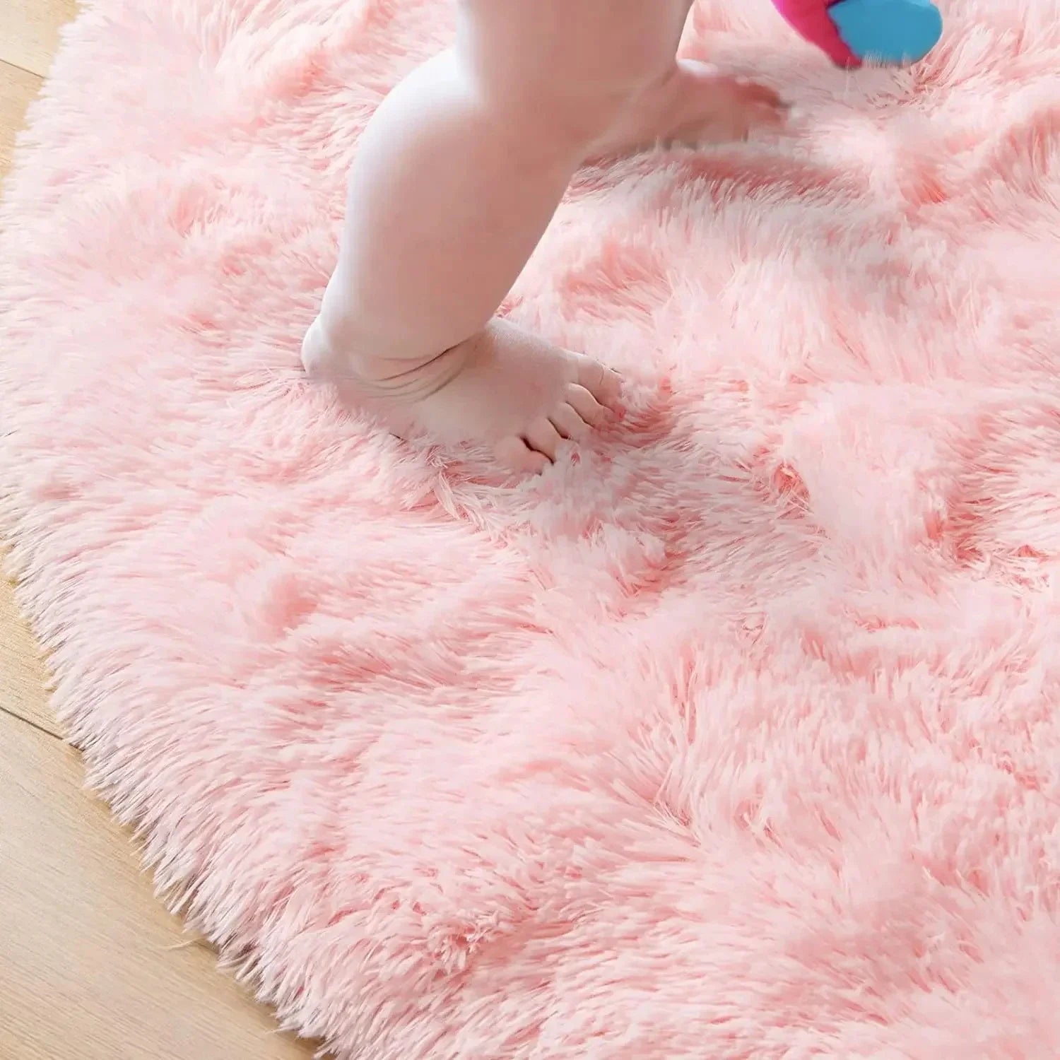 Super Soft Plush Round Rug – Fluffy Pile Floor Mat