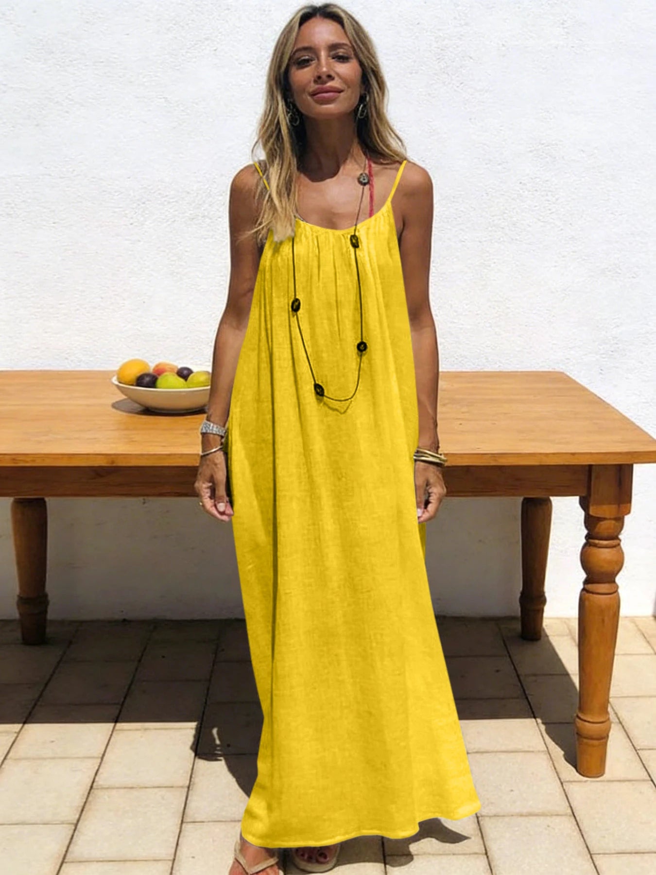 Backless Long Loose Maxi Dress